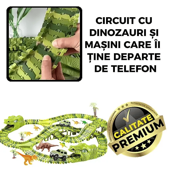 Circuit cu Dinozauri și Mașini - DinoRace™